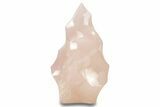 Tall, Polished Rose Quartz Crystal Flame - Madagascar #250169-1